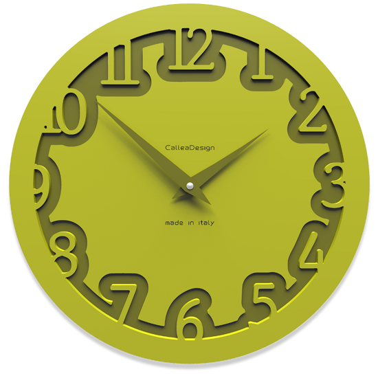 Picture of Callea design modern wall clock labyrinth cedar green