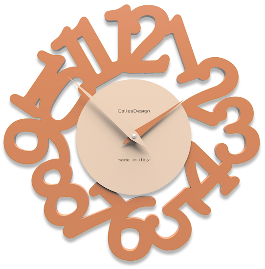 Callea design modern wall clock mat terracotta