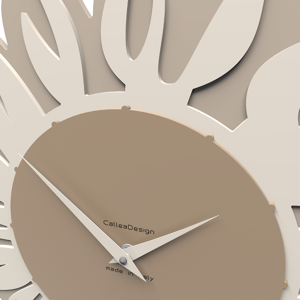 Picture of Callea design modern wall clock sunflower caffelatte