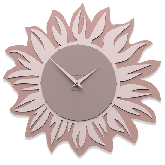 Picture of Callea design modern wall clock sunflower plum grey