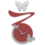 Callea design butterfly clock ruby
