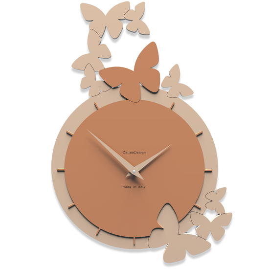 Picture of Callea design dancing butterfly wall clock tan