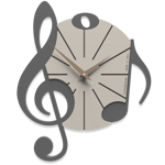 Callea design wall clock vivaldi musical note quartz grey
