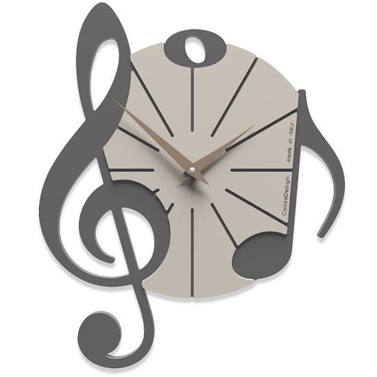 Picture of Callea design wall clock vivaldi musical note quartz grey