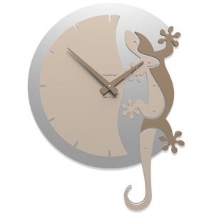 Callea design hanging gecko modern wall clock sand