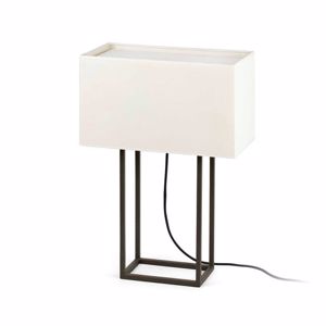 Picture of Faro vesper brown table lamp with beige shade