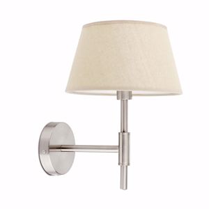 Picture of Faro mitic wall lamp nickel with beige shade