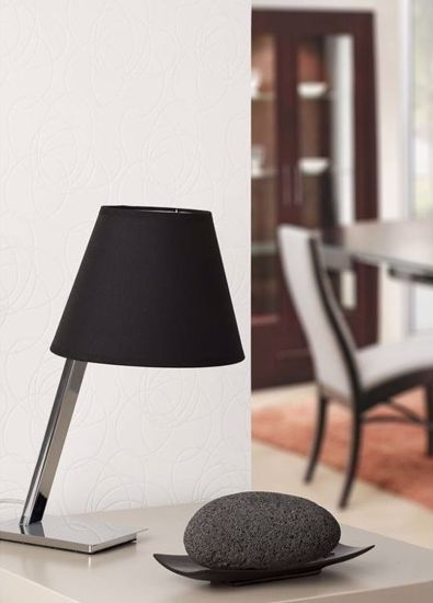 Picture of Faro moma chrome table lamp with white shade