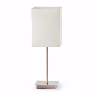 Picture of Faro thana nickel table lamp with white shade