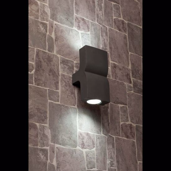 Faro klamp outdoor wall lamp grey 2 lights