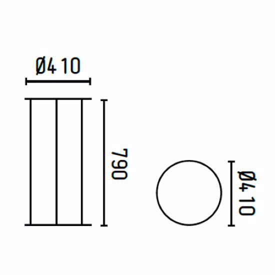Picture of Faro versus black metal structure 79cm for versus lamp