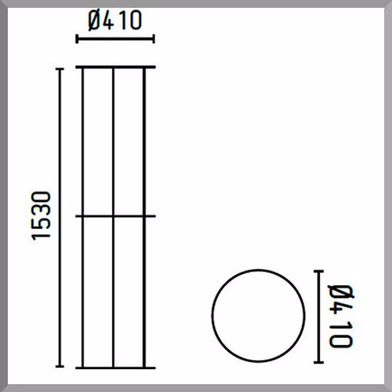 Picture of Faro versus black metal structure 153cm for versus lamp