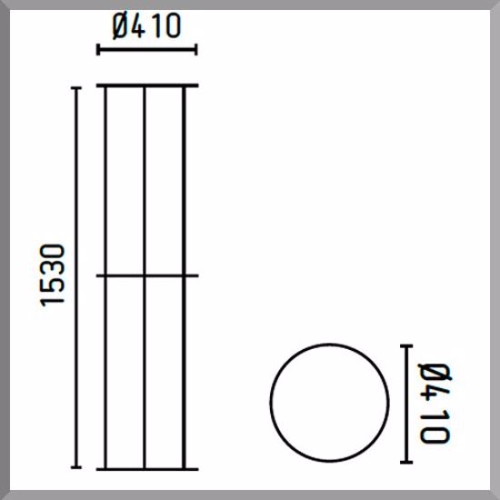 Faro versus black metal structure 153cm for versus lamp