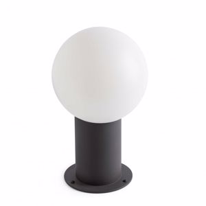 Picture of Faro moon outdoor post lamp grey 30cm white sphere