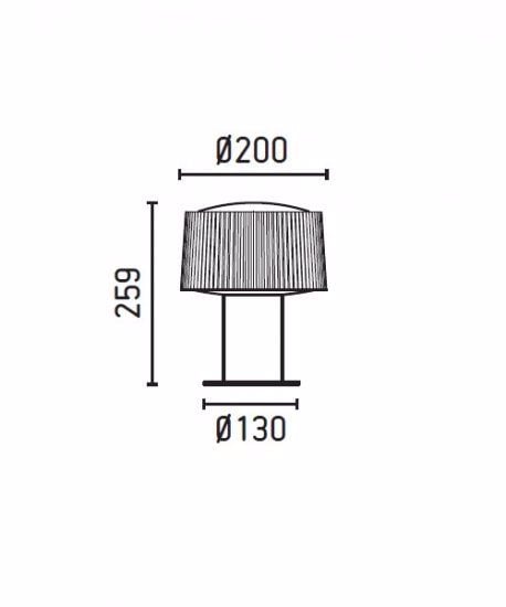 Picture of Faro muffin outdoor post lamp 25cm for garden