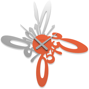 Picture of Callea design harmonic modern wall clock orange 