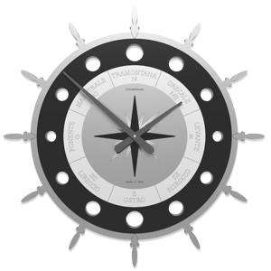Picture of Callea design modern wall clock compass rose black