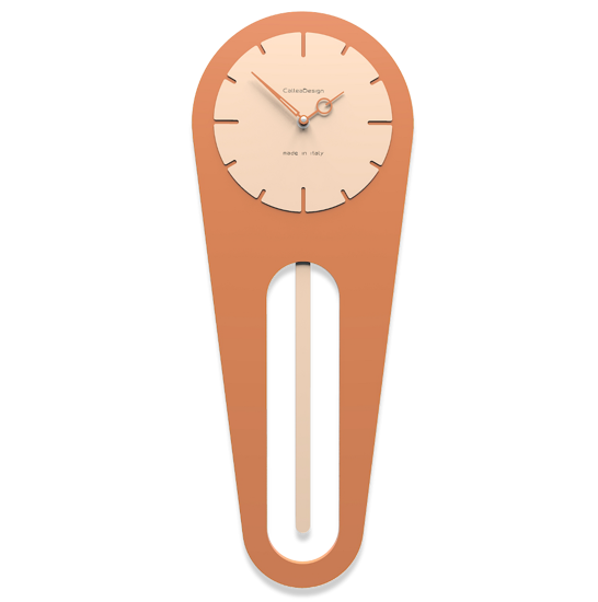 Picture of Callea design modern wall clock pendulum sally terracotta