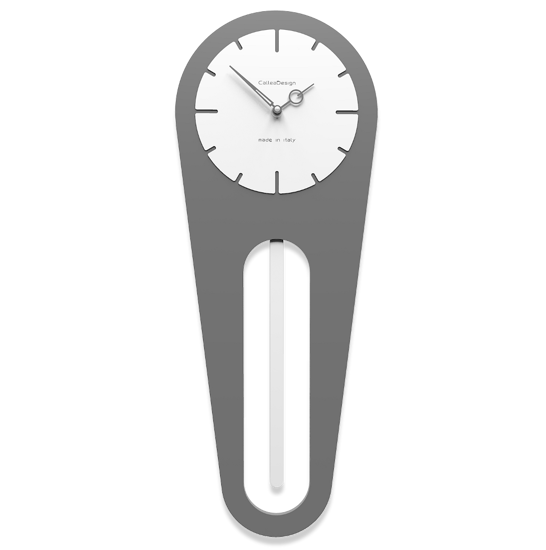 Picture of Callea design modern wall clock pendulum sally quartz grey