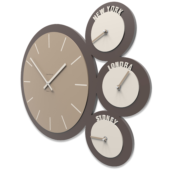 Picture of Wall clock time zones modern design
