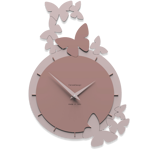 Callea design dancing butterfly wall clock cloud pink