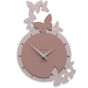 Picture of Callea design dancing butterfly wall clock cloud pink