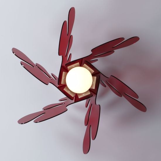 Picture of Emporium ceiling lamp red 53cm aralia