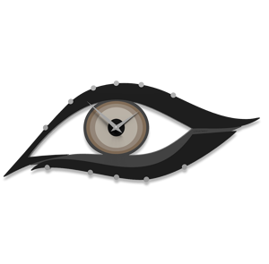 Picture of Callea design dove grey modern wall clock eye in mdf 