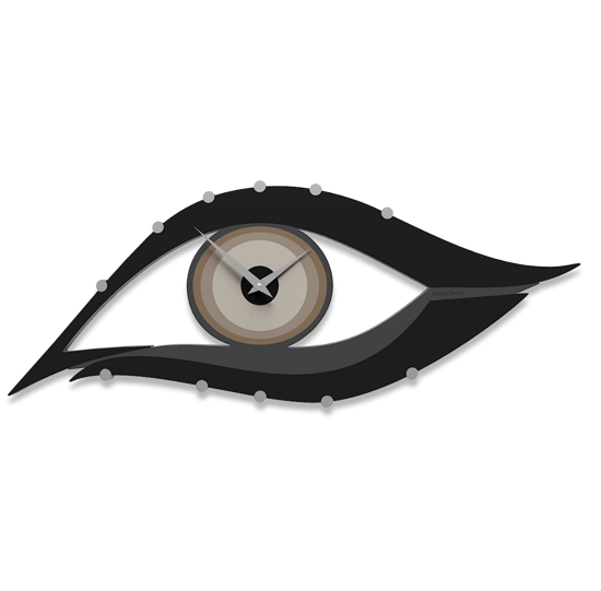 Picture of Callea design dove grey modern wall clock eye in mdf 