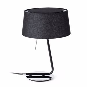 Faro hotel black table lamp with black shade