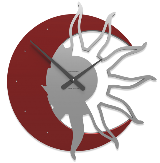 Picture of Callea design modern wall clock sun & moon ruby