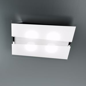 Picture of Top light mad ceiling lamp in white glass silkscreened 70cm 4 lights