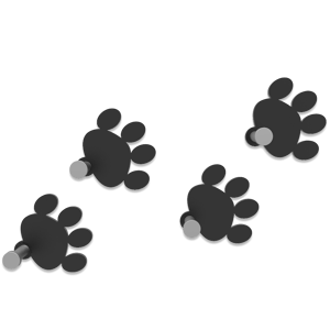 Picture of Callea design modern coat hooks footprint black