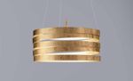Marchetti band suspension gold leaf in metal 50cm 3 lights
