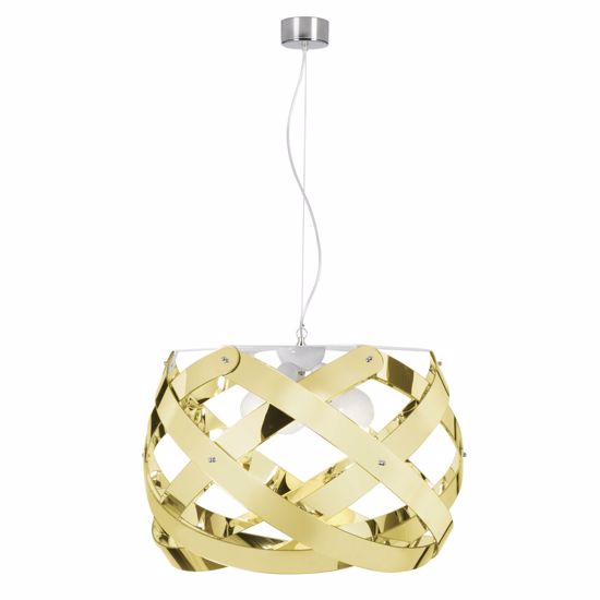 Picture of Emporium pendant lamp big 67cm 3 lights nuclea gold