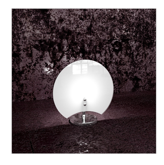 Picture of Top light clover bedside light white chrome metal glass