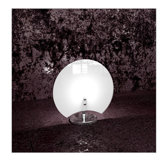 Top light clover bedside light white chrome metal glass