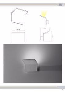 Isyluce wall lamp led 12w in white metal18cm