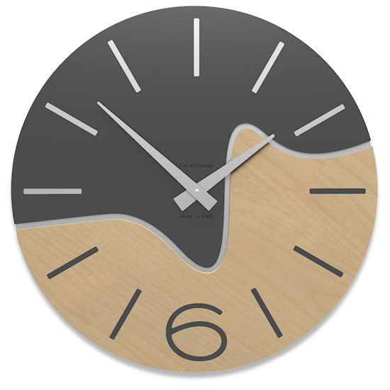 Picture of Callea design modern wall clock oliver anthracite