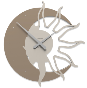 Picture of Callea design modern wall clock sun & moon caffelatte