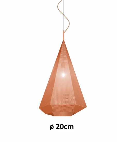 Picture of Vintage pendant light ø20cm copper gibas priamo