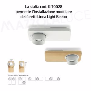 Linea light beebo fixing bracket for modular installation