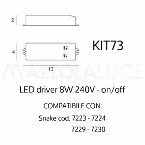 Show details for Linea light transformer driver 8w kit 73 Picture of Linea light transformer driver 8w kit 73