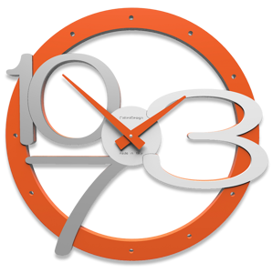 Callea design modern wall clock scarlett orange