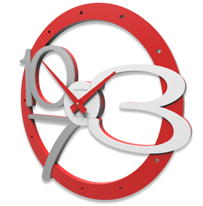 Picture of Callea design modern wall clock scarlett red color