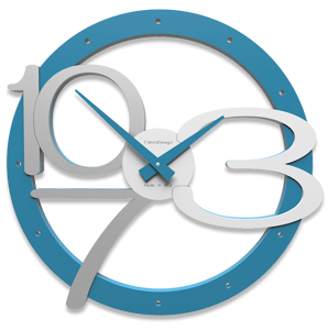 Picture of Callea design modern wall clock scarlett light blue