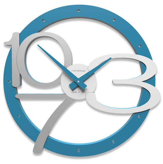 Picture of Callea design modern wall clock scarlett light blue