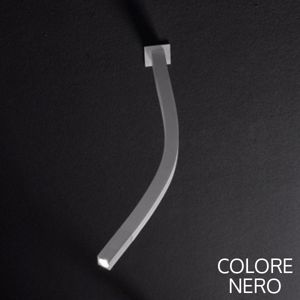 Linea light snake led adjustable bedside wall lamp black