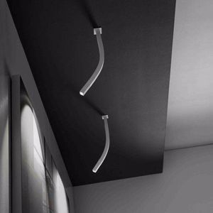 Linea light snake led adjustable bedside wall lamp black