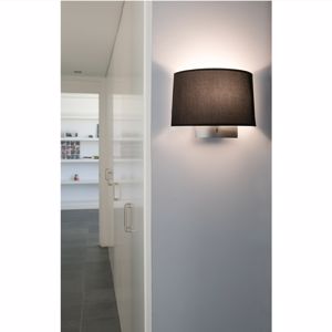 Picture of Faro volta wall lamp in black fabric